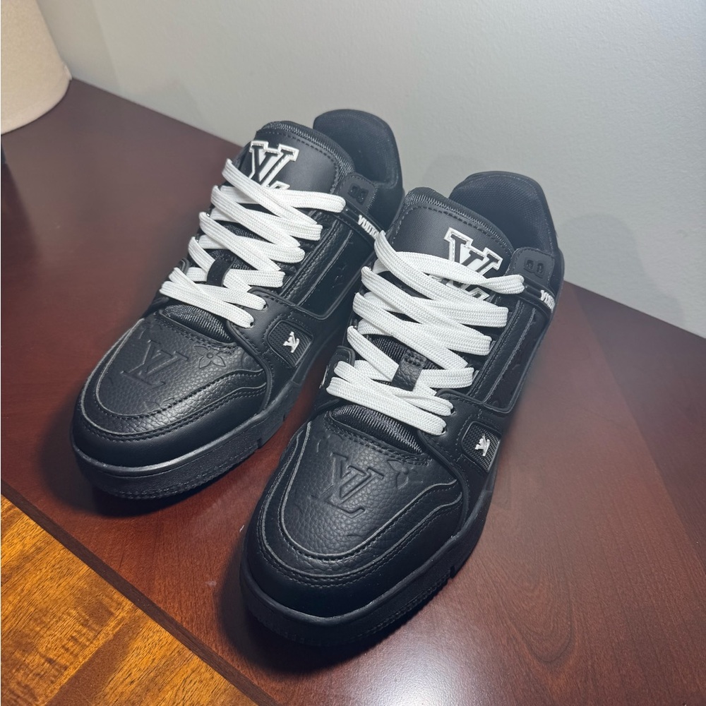 Louis Vuitton Black and White Men's Sneakers